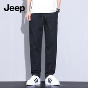 jeep吉普男裤2024美式直筒，裤子男款夏季宽松运动男士休闲长裤