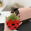 少女心韩国可爱獭兔毛小草莓包包挂件真毛绒卡通车钥匙扣挂饰