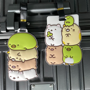 日本卡通角落生物行李牌旅行箱吊牌，背包挂件行李箱挂牌登机托运牌
