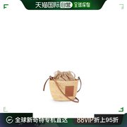 欧洲直邮LOEWE罗意威女士斜挎包编织卡其色抽绳可调节肩带时尚