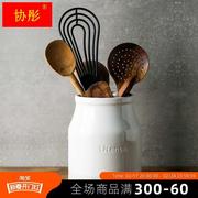 欧式陶瓷收纳罐筷子勺收纳筒创意筷子架餐具收纳盒储物罐
