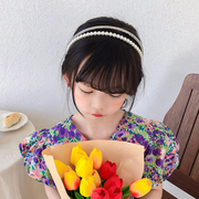 23韩版女孩发箍复古公主，风儿童镶钻珍珠，亲子发卡少女优雅头饰