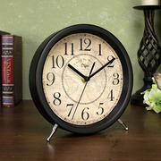 客厅钟表摆台式座钟，摆件美式复古创意家用桌面时钟电视柜摆放