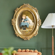 欧式树脂复古相框 金色玫瑰花拱形相架摆件摆台 可挂墙家居装饰品