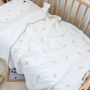 婴儿毯子纯棉皱皱纱布宝宝被子豆豆绒盖毯包被儿童新生儿被子襁褓