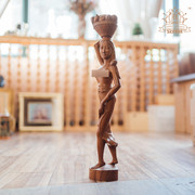 木雕人像摆件装饰品艺术家居，摆设欧式风格手工木制创意雕刻摆件