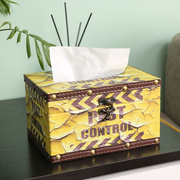 极速欧式仿古创意抽纸盒家居个性英伦风纸抽盒客厅装饰纸巾收纳盒