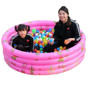 海洋球池充气游泳池圆形家用儿童，玩具小孩洗澡盆，室内波波池围栏厚