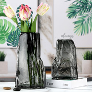鲜花花瓶加厚手工玻璃透明插花摆件水培水养家用欧式北欧现代简约