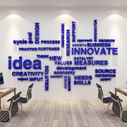 办公室墙面装饰氛围布置企业文化，励志标语司会议背景英文字母贴画