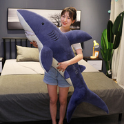 鲨鱼抱枕男生款睡觉专用大号玩偶抱睡公仔布娃娃，床上夹腿毛绒玩具