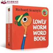 英文原版绘本richardscarry'slowlywormwordbook斯凯瑞初级阶段词汇单词，启蒙纸板书0-3岁亲子早教入门图画书认知迷你童书