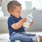 新安怡新生婴儿防胀气奶瓶自然顺畅进口PA材质把手奶瓶抗摔125ml