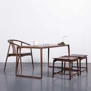 阳台茶桌椅组合全实木家用小茶台新中式功夫，茶几小户型禅意泡茶桌