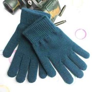 买2送1秋冬季纯色加绒保暖手套男女学生，骑车分指毛线针织手套