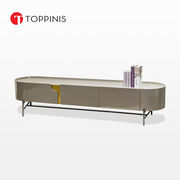 TOPPINIS电视柜茶几组合烤漆意式极简客厅家用现代简约电视机茶桌