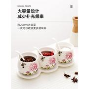 调罐子陶瓷调味厨房盐糖装家用调料料盒套59945组合罐装辣椒油味