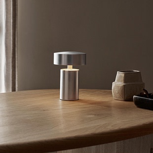 丹麦设计师款column蘑菇床头台灯，现代简约usb充电无线氛围小夜灯