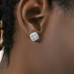 GRGR S925纯银满钻锆石耳钉男女欧美嘻哈潮INS个性设计高级感耳饰