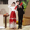新中式马面裙敬酒服2024小个子新娘订婚礼服红色裙子平时可穿