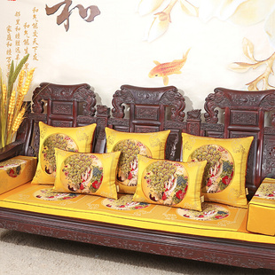 红木沙发垫新中式古典太师椅垫中国风皇宫圈椅加厚家用坐垫套定制