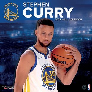 斯蒂芬·库里 金州勇士队 NBA 2023年挂历 篮球 英文原版日历 Golden State Warriors Stephen Curry Wall Calendar