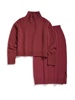 酒红色羊绒针织套装女2022年秋冬时尚气质毛衣半身裙两件套装