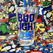 美国进口百威昕蓝BUD LIGHT 1982玻璃杯水杯纪念品啤酒杯品牌