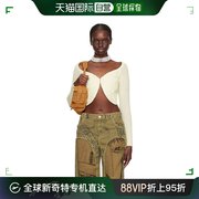 香港直邮潮奢 Blumarine 蓝色情人 女士灰白色刺绣开衫