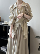 中国风新中式套装裙子禅，意风高级感法式欧货衬衫半身裙时尚两件套