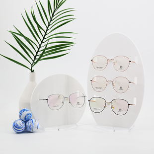 亚克力眼镜陈列展示架瓷白眼镜店柜台摆放架子道具美在空间