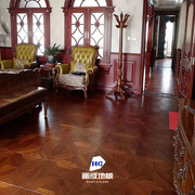 健康环保大自然拉丝复古橡木，拼花地板中式风格，正方形实木复合地板