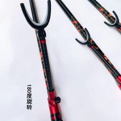 博物专家碳素抄网杆超轻硬支架炮台架杆钓箱椅大物杆架2.1米3.0米