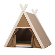 宠物纯色现代松木宠物，帐篷三角帐篷，猫窝狗窝宠物用品送垫子