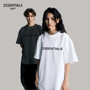 essentialsrun夏季潮牌男女，短袖纯棉时尚，潮牌情侣t恤