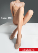 xl波兰marilyn纯色，super15d脚尖加固春夏，超薄通勤灰丝感连裤袜