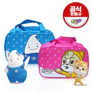 韩国进口 齐齐苹苹 卡通学生饭盒袋手拎包饭盒包餐盘包加厚保温包