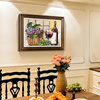 复古装饰画法式轻奢墙画餐厅挂画葡萄，水果美酒美式欧式饭厅壁画