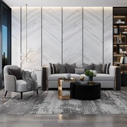 新中式实木沙发组合现代简约轻奢客厅样板间会所布艺沙发定制家具