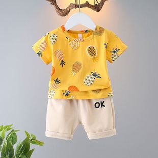 男童夏装2022男宝宝0一1-3岁夏季套装婴儿两件套帅气韩版潮4