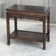 中式纯全实木质长方形简约窄边桌，几角几客厅，四方几小茶桌沙发边柜