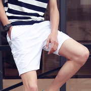 夏季休闲运动情侣短裤五分，沙滩裤纯色三分裤，纯棉修身潮流裤衩男装