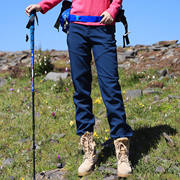 雪丘岛户外秋冬软壳裤抓绒裤登山冲锋裤修身显瘦保暖抗风女款