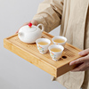 中式泡茶壶陶瓷功夫茶具一壶三杯，家用泡茶器三人用茶壶带茶盘套装