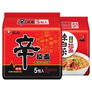 农心辛拉面辣白菜韩式香菇牛肉，120g*5包方便面，拉面泡面袋装速食