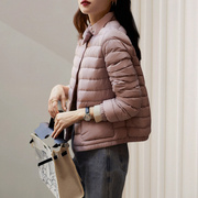 日本冬季短款羽绒服2023轻薄时尚保暖棉服白鸭绒(白鸭绒)外套