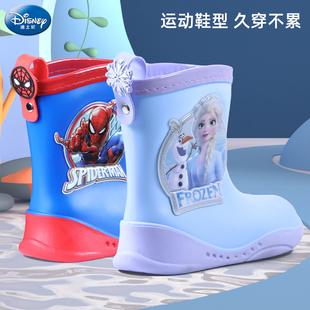 迪士尼儿童雨鞋男女童，防滑轻便水鞋高筒幼儿园宝宝小孩学生雨靴
