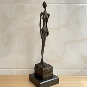 铜雕塑工艺品贾科梅蒂站立的人铜像抽象摆件家居饰品客厅玄关书房