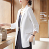 职业西装外套女2023春秋，韩版设计感小众小个子薄款中袖小西服