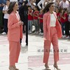 莱蒂齐亚西班牙王后同款橘粉色西装套装裤女职业干练商务时尚气质